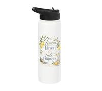 Lino de limones y cenas tardías Costa italiana de Amalfi de verano Stainless Steel Insulated Water Bottle