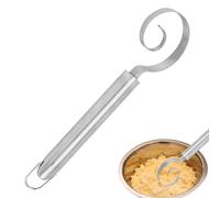 Lino De Nieve De Danesa: Batidora Acero Inoxidable Con Mango Madera Para Masas Madre, Pizza, Pan Y Pastel | Mezclar Ganchos Para Una Masas Perfecta En Muy Poco Tiempo