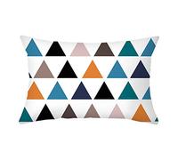 Lino Funda Cojín Coche Fundas Almohada Colores Vistoso Funda Cojín Nordico Fundas Almohada Personalizadas Triángulo Fundas para Cojines 30x50 cm