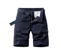 Lino Hombre Algodon Azul Oscuro Cuerda Cremallera Bolsillos Elasticos M Pantalon Corto Cargo Pantalones Cargo Cortos de Vestir Lisas Blanco Militares Bermudas Hombre Azul Oscuro M