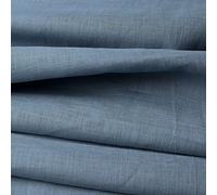 Lino Natural - Tela 100% lino puro - Gran textura - Estructura granulada - 20 colores - Por metro (Azul lejano)