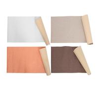 Lino Tela de Encuadernación 4 Rollos Autoadhesiva | Rollo 100x46cm, Tacto Suave, Diseño Adhesivo, para Proyectos DIY y Cubiertas Rígidas