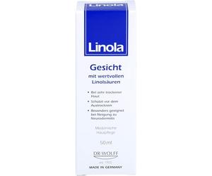Linola Crema Facial 50 ml | Crema Hidratante Diaria Para Piel Facial Seca, Irritada o con Picor | Tratamiento de Eczema, Psoriasis y Dermatitis | Para Hombres, Mujeres y Niños | Crema de Día y de Noche