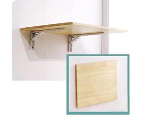 LINONI Mesa Plegable Pared Mesa Cocina Plegable Mesa montada en la Pared Espacio pequeño Escritorio Flotante Plegable de Madera Maciza para Comedor, Estudio, Cocina, balcón, Mesa de Escritura Peque