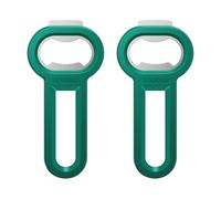 Linoroso Abrebotellas Magnético 2 en 1 - Herramienta Práctica para Cerveza y Bebidas en Lata, Imán para Nevera para Almacenamiento, Ideal para el Hogar, Restaurantes, Bares - Verde - 2 Unidades