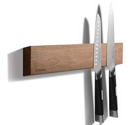 linoroso Soporte magnético para cuchillos de pared de 42 cm, madera de acacia potente, para cuchillos de cocina y herramientas, madera de acacia oscura