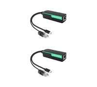 LINOVISION Divisor PoE a USB-C de alimentación y Datos Ethernet (Paquete de 2)