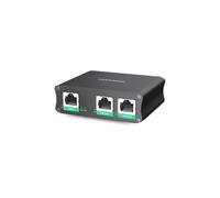 LINOVISION Extensor PoE Gigabit Industrial de 2 Puertos, Passthrough y Split 30W PoE a Dos cámaras PoE o Wireless APs, PoE Repetidor o Booster para Extiende Extra 100m