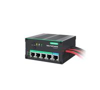 LINOVISION Industrial 4 Puertos MPPT Solar PoE Switch para Cámaras de Seguridad y Dispositivos IoT, Soporta Monitoreo Remoto de Batería, Presupuesto PoE Total 120W