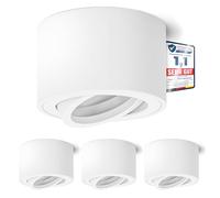 linovum SMOL Downlight Luz descendente, 4 unidades, orientable, redonda y extraplana, en blanco mate, diámetro de 80 mm, para módulos led