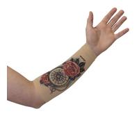 Linphelle Funda fístula de microfibra para antebrazo, banda para cubrir fístula arteriovenosa para diálisis en tejido antibacteriano y de diseño, diseño rosa de los vientos, talla 1