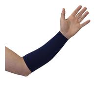 Linphelle Funda fístula de microfibra para antebrazo, banda para cubrir fístula arteriovenosa para diálisis en tejido antibacteriano y de diseño, azul, talla 2