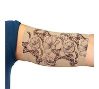 Linphelle Protector PICC Brazo en Microfibra - Cubre PICC Line Transpirable y Cómodo, Ideal como Protector Cateter Picc, Medidor De Glucosa, Tattoos y Heridas, Rosa y Mariposa, Tamaño Pequeño