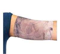 Linphelle Protector PICC Brazo en Microfibra - Cubre PICC Line Transpirable y Cómodo, Ideal como Protector Cateter Picc, Medidor De Glucosa, Tattoos y Heridas, Rosa Empolvado con Notas, Tamaño Pequeño