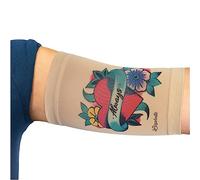 Linphelle Protector PICC Brazo en Microfibra - Cubre PICC Line Transpirable y Cómodo, Ideal como Protector Cateter Picc, Medidor De Glucosa, Tattoos y Heridas, Corazón, Tamaño Pequeño