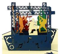 LINPOPUP® Tarjeta Pop Up - Tarjeta de cupón 3D - Tarjeta de regalo para conciertos, festivales eventos musicales - Tarjeta de cumpleaños - Tarjeta plegable, N339
