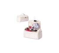 Linpr Bolsa de Almacenamiento de Viaje para Dyson Airwrap,Flor Rayada Rosa | Estuche Organizador Compatible con Airstrait/Supersonic Accesorios Styler, Bolsa Portátil con Gancho para Plancha de Pelo