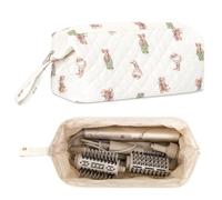 Linpr Bolsa de Almacenamiento de Viaje para Dyson Airwrap/Supersonic, Fundas Impermeable para Secador de Pelo y Accesorios, Estuche Organizador Portátil Compatible con Shark Flexstyle (Osito Beige)