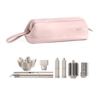 Linpr Bolsa de Almacenamiento de Viaje para Secador de Pelo Dyson Airwrap/Shark Flexstyle Complete Styler y Accesorios, Estuche de Viaje Portátil, Funda Plancha Pelo de Transporte (Rosa, Capa única)