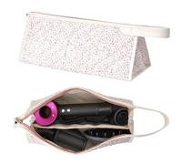 Linpr Bolsa de Almacenamiento para Secador de Pelo, Compatible con Airwrap Styler y Supersonic, Funda de Viaje para Shark Flexstyle y Accesorios, Estuche de Transporte para Rizador (Flor Rosa)