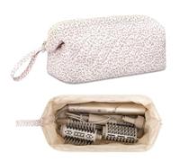 Linpr Bolsa de Viaje para Dyson Airwrap Styler/Supersonic, Flor Rosa | Fundas de Almacenamiento para Secador de Pelo y Accesorios, Estuche Organizador Portátil Compatible con Shark Flexstyle