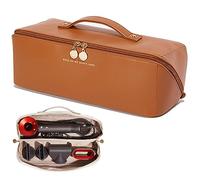 Linpr Bolsa Viaje Secador para Dyson Airwrap Styler/Shark Flexstyle/Rizador de Pelo, Funda Dyson Airwrap con Abertura Grande, Bolsa de Almacenamiento de Viaje Portátil, Bolsa Organizadora (Marrón)
