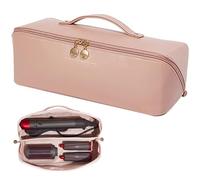 Linpr Bolsa Viaje Secador para Dyson Airwrap Styler/Shark Flexstyle/Rizador de Pelo, Funda Dyson Airwrap con Abertura Grande, Bolsa de Almacenamiento de Viaje Portátil, Bolsa Organizadora (Rosa)