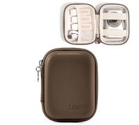Linpr Estuche para Cámara Digital Compacta Funda Protectora Compatible con CAMKORY/Kodak PIXPRO FZ45/FZ55/Lecran/VAHOIALD/Canon IXUS 285 HS, Soporte de Almacenamiento para Accesorios (Marrón)