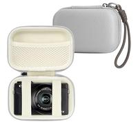 Linpr Estuche para cámara Digital Compatible con Canon PowerShot G7X Mark III/SX740/Sony ZV-1/RX100 VII/Panasonic ZS99/Ricoh GR, pequeño Soporte de Viaje para cámaras compactas con cordón (Gris)