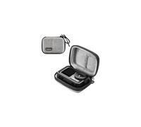 Linpr Mini Bolsa de Almacenamiento Portátil para dji Osmo Action 5 Pro, Estuche de Almacenamiento de Cuero PU Impermeable Compatible con dji Action 4/3, Carcasa Rígida con Mosquetón (Tejido Gris)