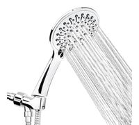 LINPUNG Cabezal de ducha de mano, sin sensación de hormigueo, 6 modos de pulverización, cabezal de ducha cromado de alta presión con manguera de ducha de 59 pulgadas, cabezal de ducha de lluvia con