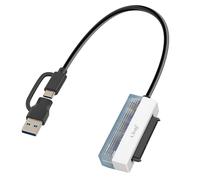 LinQ Adaptador de ordenador Conector USB + USB C a SATA de 2,5,