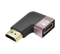 LinQ, Adaptador de Video 8K UHD HDMI Hembra a HDMI Macho Curvo a la Derecha