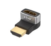 LinQ Adaptador de Vídeo HDMI a HDMI Acodado 90° Resolución 8K Ultra HD, Gris