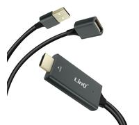 LinQ Adaptador HDMI + 1x Conector USB Macho + 1x Puerto USB Hembra