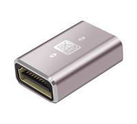LinQ Adaptador HDMI Hembra a HDMI Hembra 2.1 8K UHD, Plata