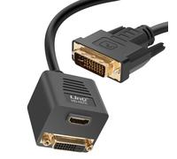 LinQ Adaptador vídeo DVID macho a DVID hembra y HDMI hembra,
