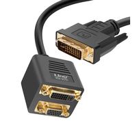 LinQ Adaptador vídeo DVII macho a VGA hembra y DVII hembra,