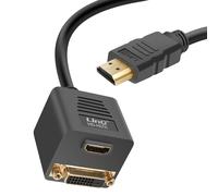 LinQ Adaptador vídeo HDMI macho a DVID hembra y HDMI hembra,