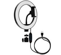 LinQ Anillo de Luz LED 26cm 10W con Soporte para Smartphone, /