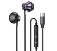 LinQ Auriculares intraaurales USB-C magnéticos para música y llamadas, Gris