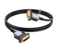 LinQ Cable Adaptador de Vídeo DVI a VGA 1.8m Resolución Full HD 1080p,