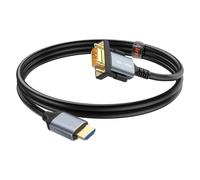 LinQ Cable Adaptador de Vídeo HDMI a VGA 1.8m Resolución Full HD 1080p,