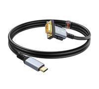 LinQ Cable Adaptador de Vídeo USB-C a VGA 1.8m Resolución Full HD 1080p,