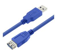 LinQ Cable alargador USB USB 3.0 macho a USB 3.0 hembra de 3 m color, Azul