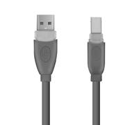 LinQ Cable USB-A 2.0 a USB-B 2.0 Transferencia rápida 3m, Gris