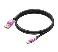LinQ Cable USB-C a USB de Carga Rápida 48W con Pantalla LED 1.2m, Violeta