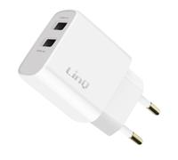 LinQ Cargador de Pared Doble USB Potencia 10.5W Formato Compacto,