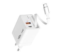LinQ, Cargador de Pared PPS de 50W con Cable Retráctil / Puertos USB-C / USB-A