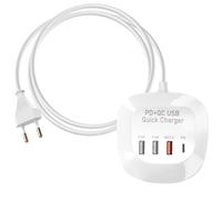 LinQ Estación Carga 3 USB + USB-C Compacto 1m,